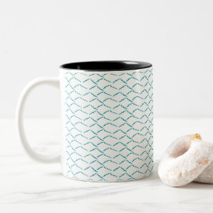 Tasse 2 Couleurs Vagues Turquoise Plage Abstraite Pillow