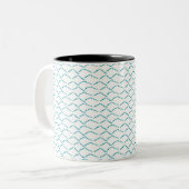 Tasse 2 Couleurs Vagues Turquoise Plage Abstraite Pillow (Devant gauche)