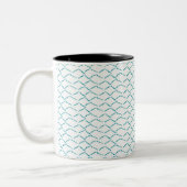 Tasse 2 Couleurs Vagues Turquoise Plage Abstraite Pillow (Gauche)