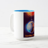 Tasse 2 Couleurs Vaisseau spatial vers Mars (Devant gauche)