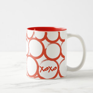 Tasse 2 Couleurs Valentine a peint XOXO