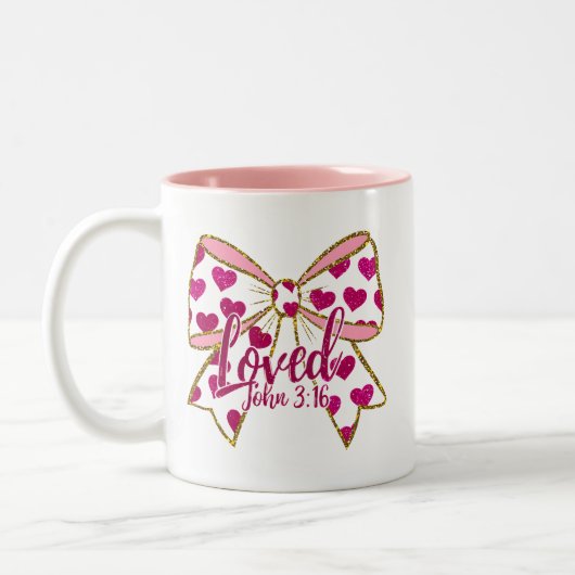 Tasse 2 Couleurs Valentine Coquette Chrétienne (Gauche)