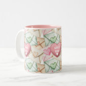 Tasse 2 Couleurs Valentine Envelopes and Hearts (Devant gauche)