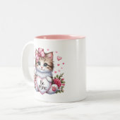 Tasse 2 Couleurs Valentine Hearts  (Devant gauche)
