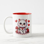 Tasse 2 Couleurs Valentine Hearts  (Gauche)