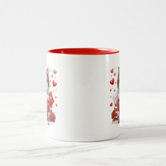 Tasse 2 Couleurs Valentine Hearts  (Centre)