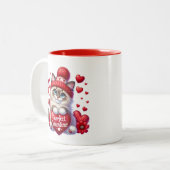 Tasse 2 Couleurs Valentine Hearts (Devant gauche)