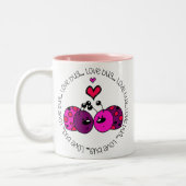Tasse 2 Couleurs Valentine Love Bug (Gauche)