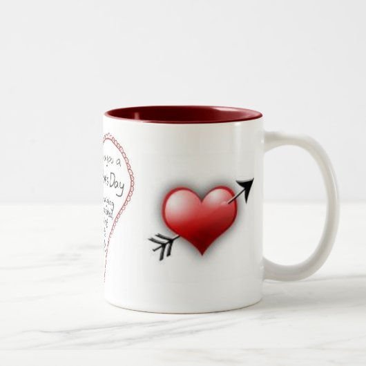 Tasse 2 Couleurs valentine, valentines-jour, cerf (Droit)