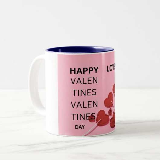 TASSE 2 COULEURS VALENTINES DAY (Devant gauche)