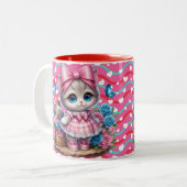 Tasse 2 Couleurs Valentines Day Kitty (Devant gauche)