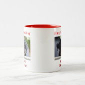 Tasse 2 Couleurs Valentines Day Meilleur Chien Maman Jamais mignonn (Centre)