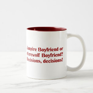 Tasse 2 Couleurs Vampire Boyfriend ou Werewolf Boyfriend