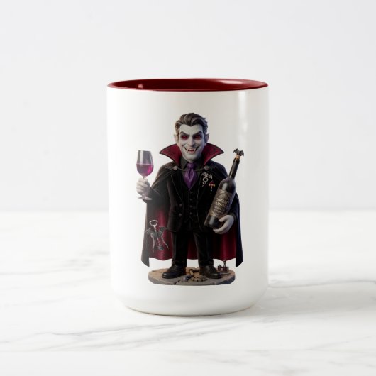 Tasse 2 Couleurs Vampire Sommelier Cabernet Vampirius Funny Hallowe (Centre)