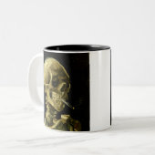 Tasse 2 Couleurs Van Gogh Fumer du squelette (Devant gauche)