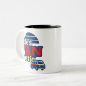 Tasse 2 Couleurs VANtastic Red Cream Blue Edition (Devant gauche)