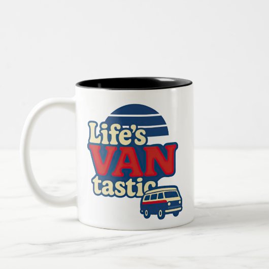 Tasse 2 Couleurs VANtastic Red Cream Blue Edition (Gauche)
