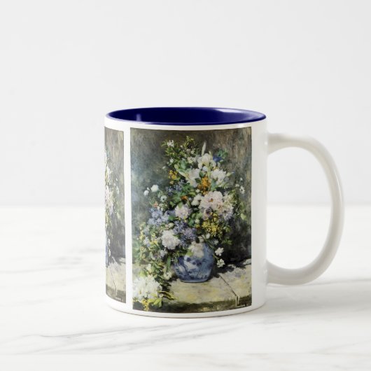 Tasse 2 Couleurs Vase de fleurs (Droit)