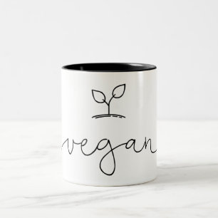 Tasse 2 Couleurs Vegan minimaliste