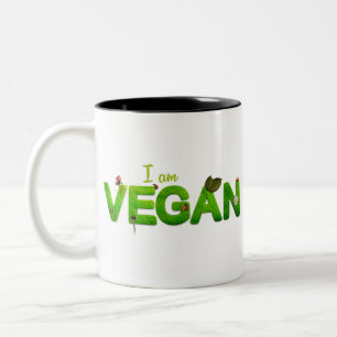 Tasse 2 Couleurs Vegan Psd Attitude Saine Mode De Vie Nourriture