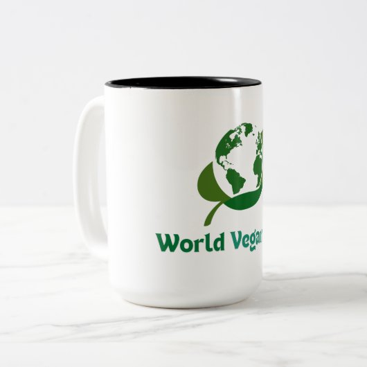 Tasse 2 Couleurs vegans day (Devant gauche)