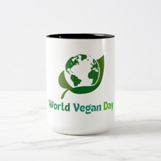 Tasse 2 Couleurs vegans day