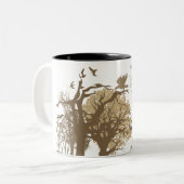 Tasse 2 Couleurs Végétalien - citation de Tolstoy (Devant gauche)