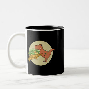 Tasse 2 Couleurs Veggiesaurus Fier Vegetarian Dinosaure végétarien 