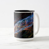 Tasse 2 Couleurs Veil Nebula Supernova Reste Télescope Hubble (Devant droit)