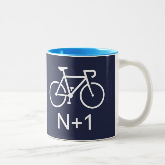 Tasse 2 Couleurs Vélo N+1 (Droit)