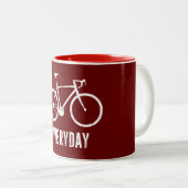 Tasse 2 Couleurs Vélo tous les jours (Devant droit)