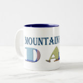 Tasse 2 Couleurs VéloMontagnePapa (Devant gauche)