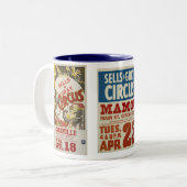 Tasse 2 Couleurs Ventes et cirque gris (Devant gauche)