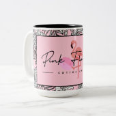 Tasse 2 Couleurs Ventilateur de Flamant rose de 15 onces (Devant gauche)