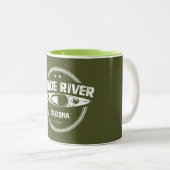 Tasse 2 Couleurs Verde River Arizona Kayak (Devant droit)