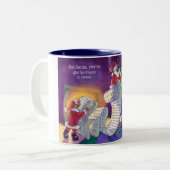 Tasse 2 Couleurs Vérifier deux fois Père Noël (Devant gauche)