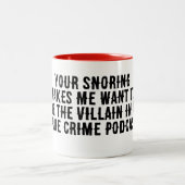 Tasse 2 Couleurs Véritable crime ronfle (Centre)