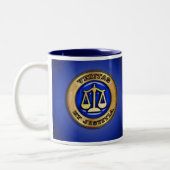 TASSE 2 COULEURS VÉRITAS SUR BLEU (Gauche)
