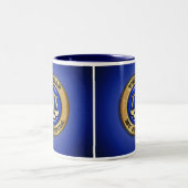 TASSE 2 COULEURS VÉRITAS SUR BLEU (Centre)