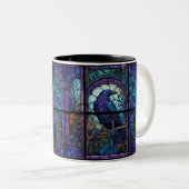 Tasse 2 Couleurs Verre Éffrayant Raven (Devant droit)