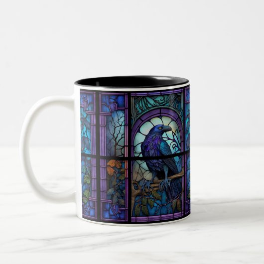 Tasse 2 Couleurs Verre Éffrayant Raven (Gauche)