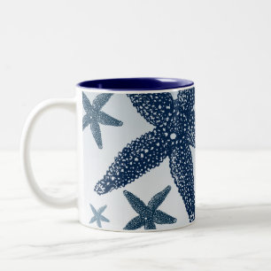 Tasse 2 Couleurs Vers le bas par les étoiles de mer de mer