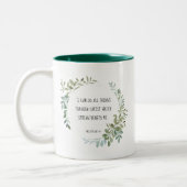 Tasse 2 Couleurs verset biblique, Philippiens 4:13 (Gauche)