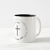 Tasse 2 Couleurs Verset chrétien d'inspiration (Devant droit)