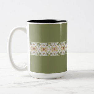 Tasse 2 Couleurs Vert avec détails à motifs