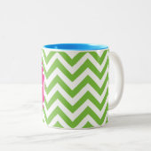 Tasse 2 Couleurs Vert avec envie (Devant droit)