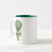 Tasse 2 Couleurs Vert ballon à air chaud hiérarchisé (Devant gauche)
