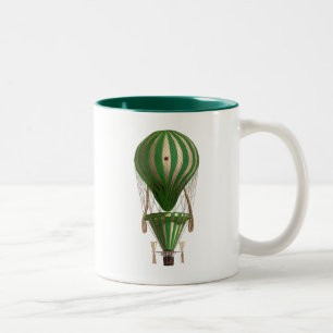 Tasse 2 Couleurs Vert ballon à air chaud hiérarchisé