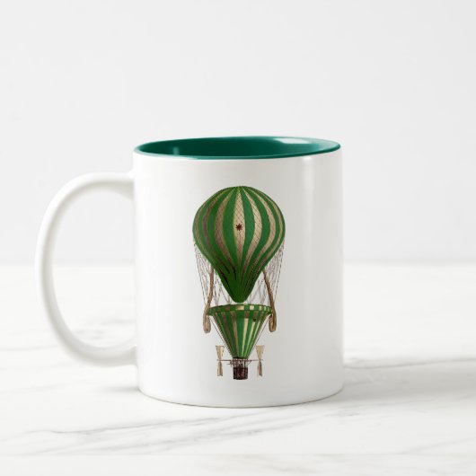 Tasse 2 Couleurs Vert ballon à air chaud hiérarchisé (Gauche)