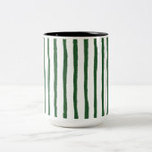 Tasse 2 Couleurs Vert bande minimale (Centre)